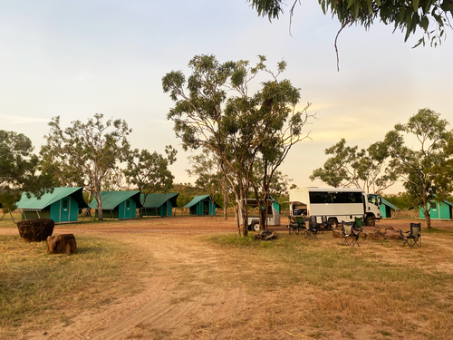 Campsite in the National Park on a group trip of the Northern Territory Australia