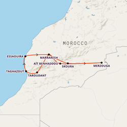 Morocco: Deserts and Beaches Map